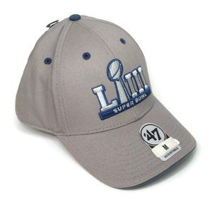 Super Bowl 53 Hat LIII 47 Brand Gray Medium Cap Adjustable Atlanta 02.03.19 NWT